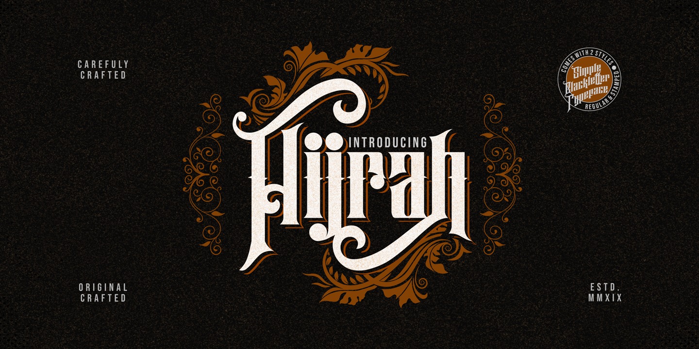 Przykładowa czcionka Hijrah #13